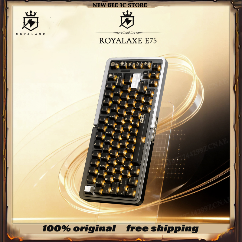 Gaming Keyboard Hall Effect Switches - Royalaxe E75 HE غلاف من الألومنيوم