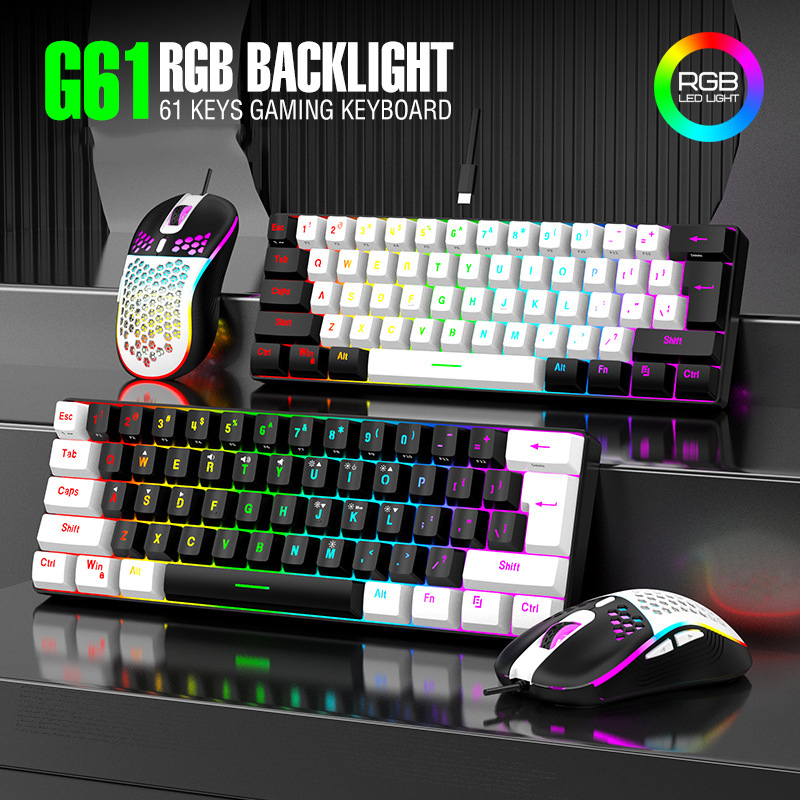 Gaming Keyboard Mouse And Headset Combo - مجموعات لوحة مفاتيح وماوس للألعاب بإضاءة