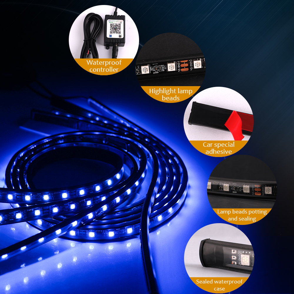 شريط أضواء LED RGB للسيارة ، ض - مراجعة Rgb Underglow Strip وسعره