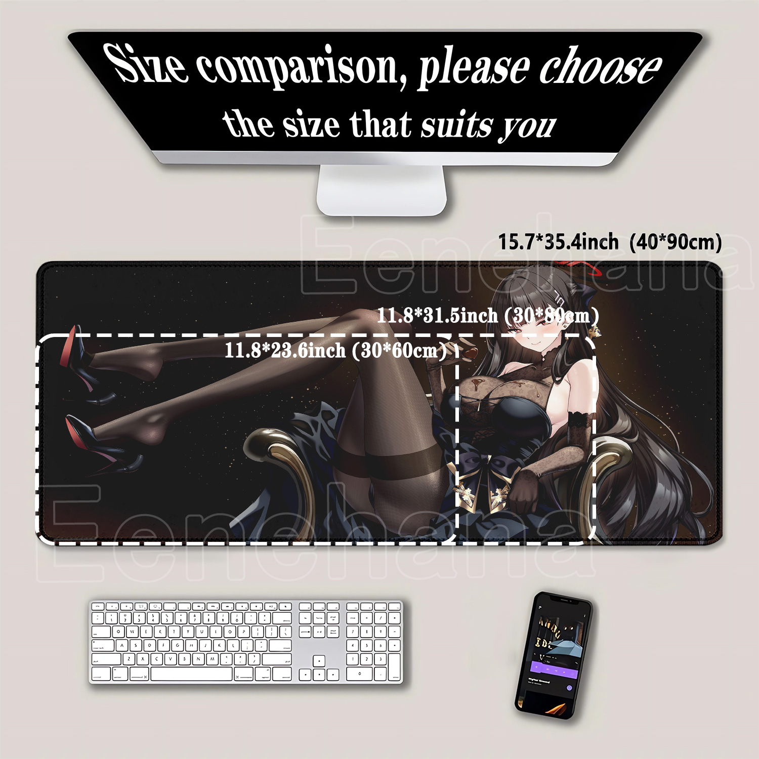 بساط مكتب أنيمي للفتيات من جيم - مراجعة Gaming Keyboard Typewriter وسعره
