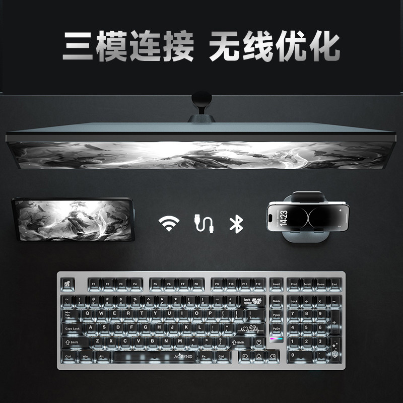 لوحة مفاتيح ميكانيكية لاسلكية  - مراجعة Gaming Keyboard He وسعره
