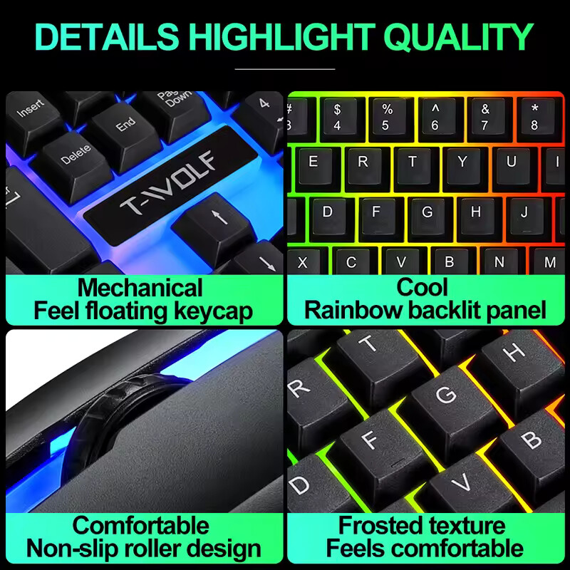 تم إطلاقه حديثًا مجموعة لوحة م - مراجعة Gaming Keyboard Mouse And Headset Combo وسعره