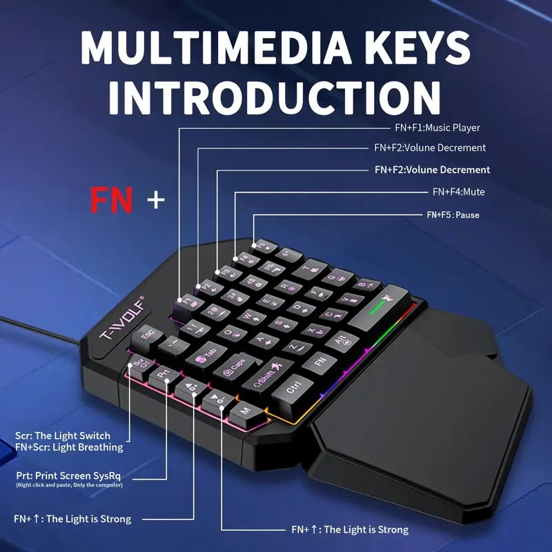 محول ألعاب محمول 2 في 1 من Foc - مراجعة Gaming Keyboard Mouse And Headset Combo وسعره