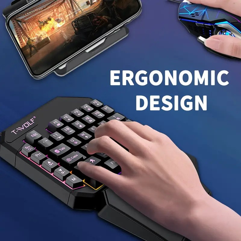 محول ألعاب محمول 2 في 1 من Foc - مراجعة Gaming Keyboard Mouse And Headset Combo وسعره