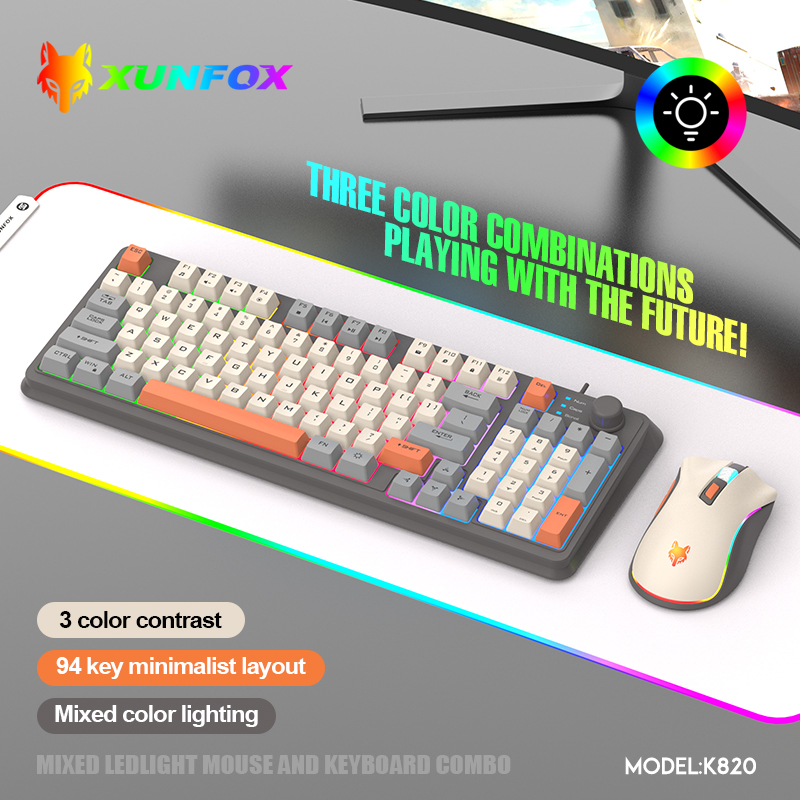 K820 USB السلكية لعبة لوحة الم - مراجعة Gaming Keyboard Mouse And Headset Combo وسعره