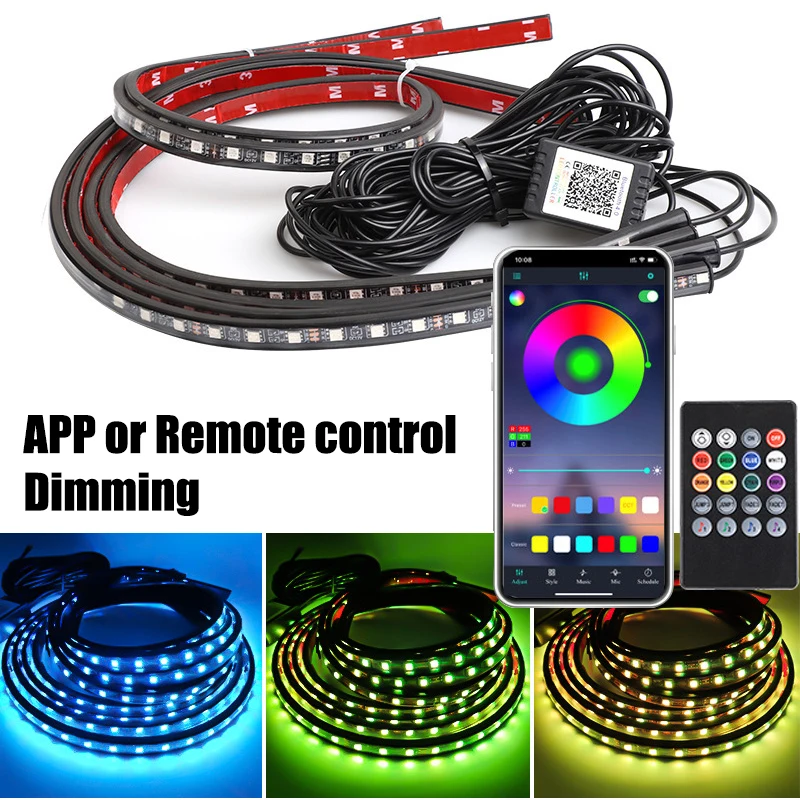 RGB مرنة مصباح ليد بار سيارة U - مراجعة Rgb Underglow Strip وسعره