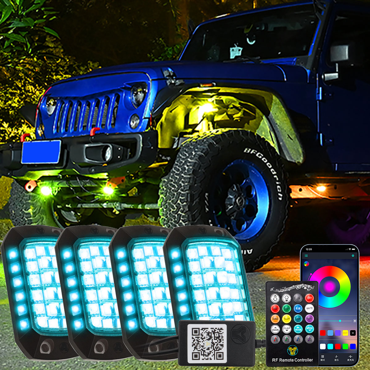سيارة RGB LED الهيكل شرائط مصب - مراجعة Rgb Underglow Strip وسعره