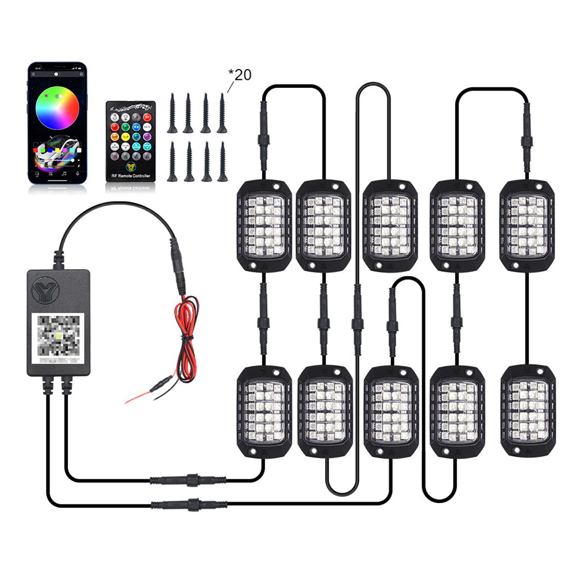 سيارة RGB LED الهيكل شرائط مصب - مراجعة Rgb Underglow Strip وسعره