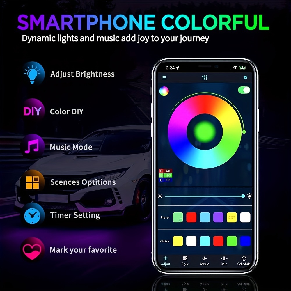 RGB مرنة سيارة Underglow شرائط - مراجعة Rgb Underglow Strip وسعره