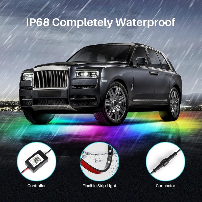 4in1 سيارة مرنة Underglow قطاع - مراجعة Rgb Underglow Strip وسعره
