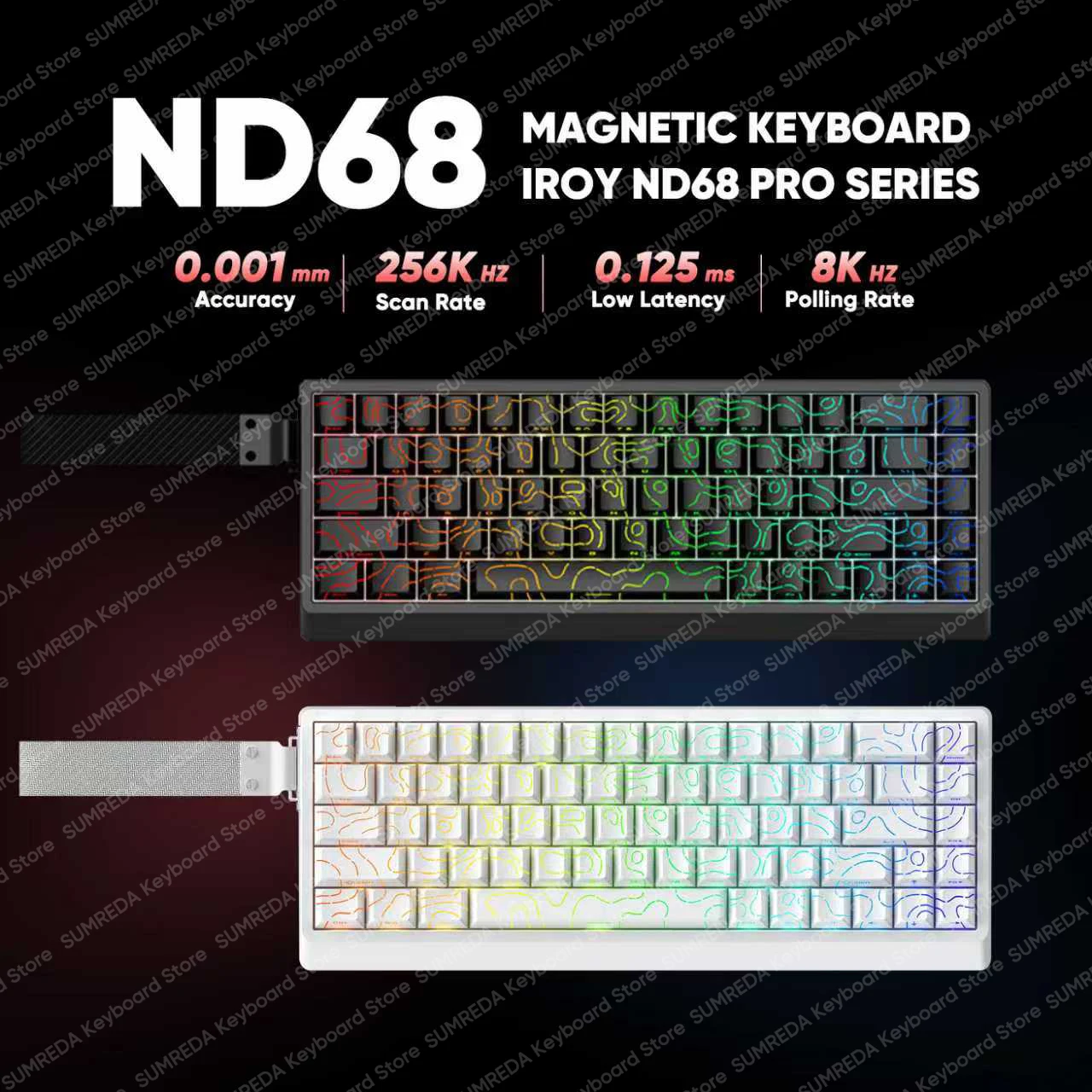 IROK ND68 ND68Pro Hall Effect  - مراجعة Gaming Keyboard Hall Effect Switches وسعره